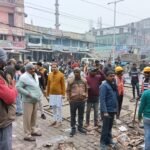 थाना कोतवाली क्षेत्र के उत्तर दिशा में चला नगर पालिका अतिक्रमण अभियान
