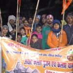 ग्रामीणों ने किया अक्षत कलश का पूजन लगाए जय श्रीराम के नारे