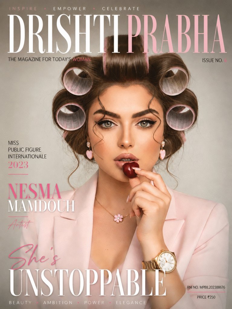A Woman of Culture, Passion & Elegance: Nesma Mamdouh Graces the Cover of Drishti Prabha